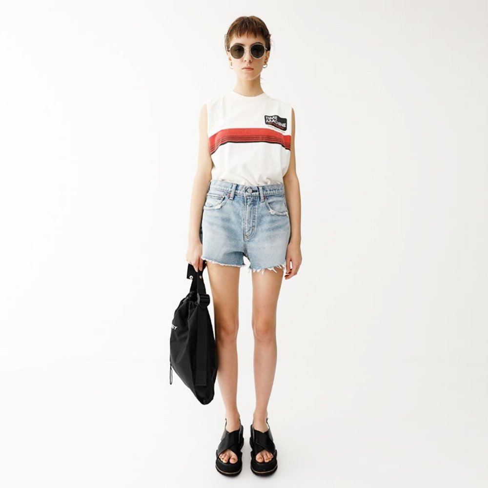 Moussy Light Blue Jean Shorts